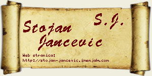 Stojan Jančević vizit kartica
